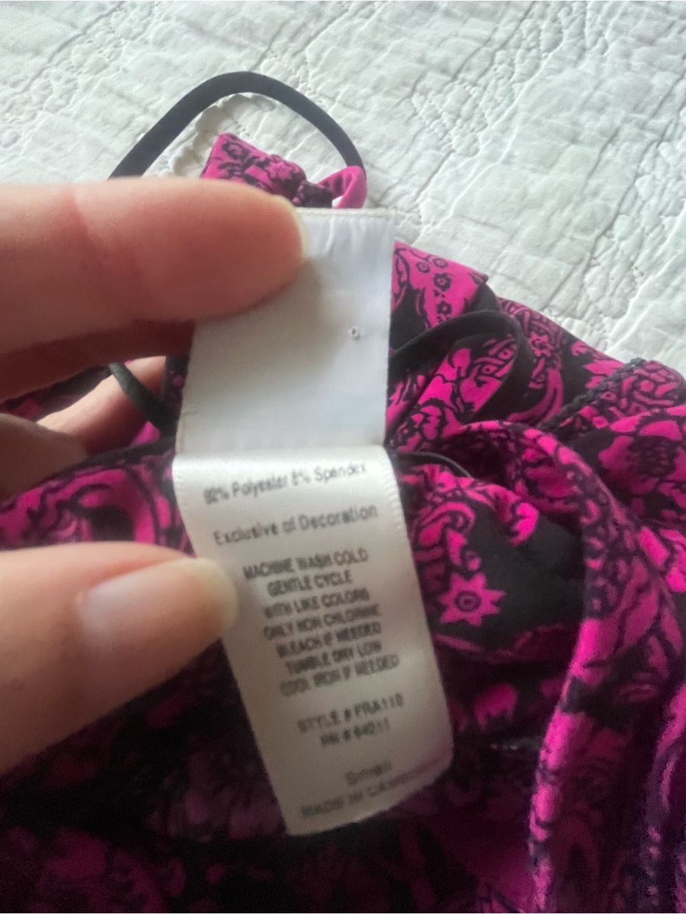 In Bloom Hot Pink and Black Slip - Picture 10 of 14